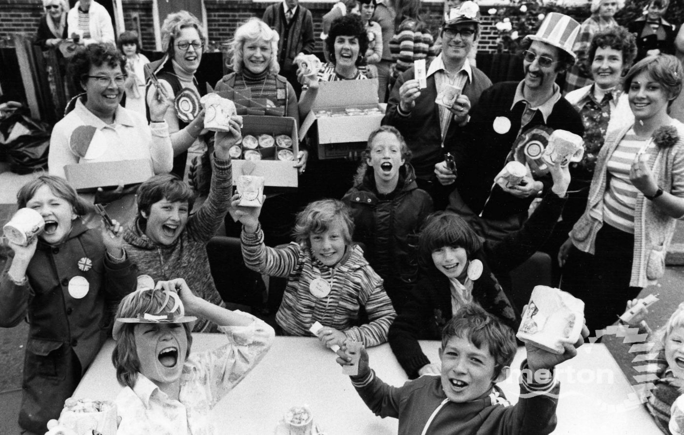 Heritage Image of children at a street party to celebrate the queens silver jubilee in 1977